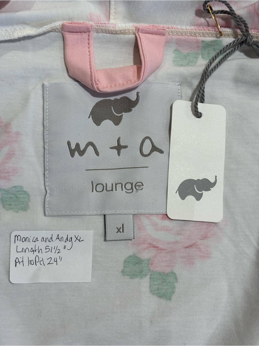 NWT Monica + Andy Printed Organic Lounge Robe XL - Picture 5 of 5